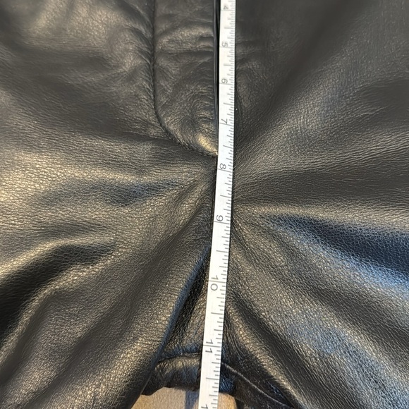 🟠 Vintage Maxima Wilsons Black 100% Leather Pants Size 8 - Picture 11 of 14